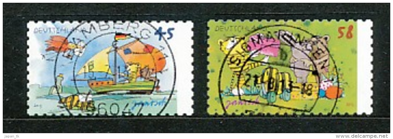 GERMANY Mi.Nr. 2995-2996 Janosch-Zeichnungen - Used - Gebraucht