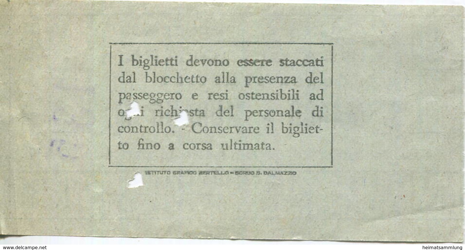 Italien - A.C.N.I.L. - Venezia - S. Marco - Murano M. - Fahrschein Biglietto L. 130 - Europe