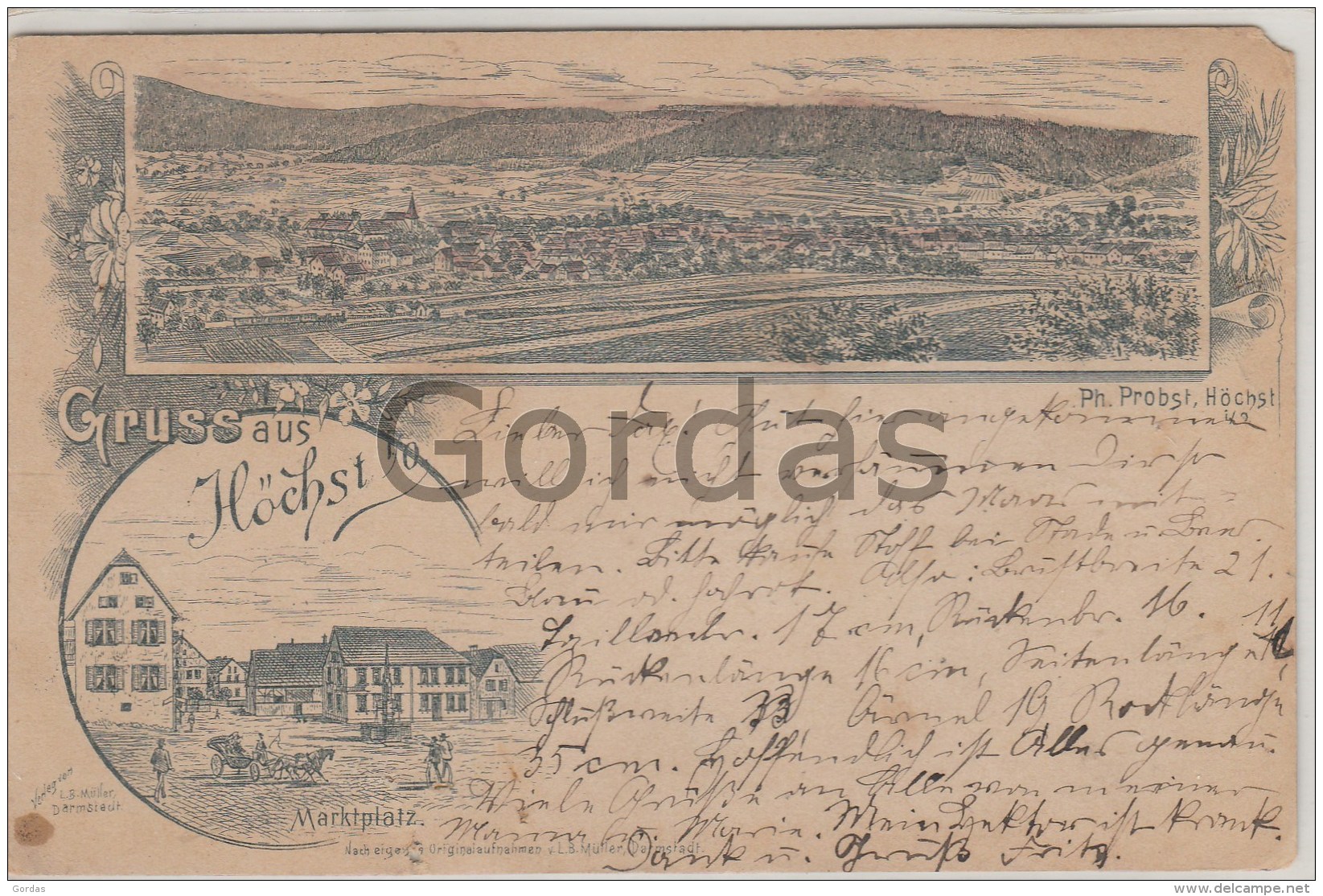 Germany - Gruss Aus Hochst - Litho - 1895 - Höchst