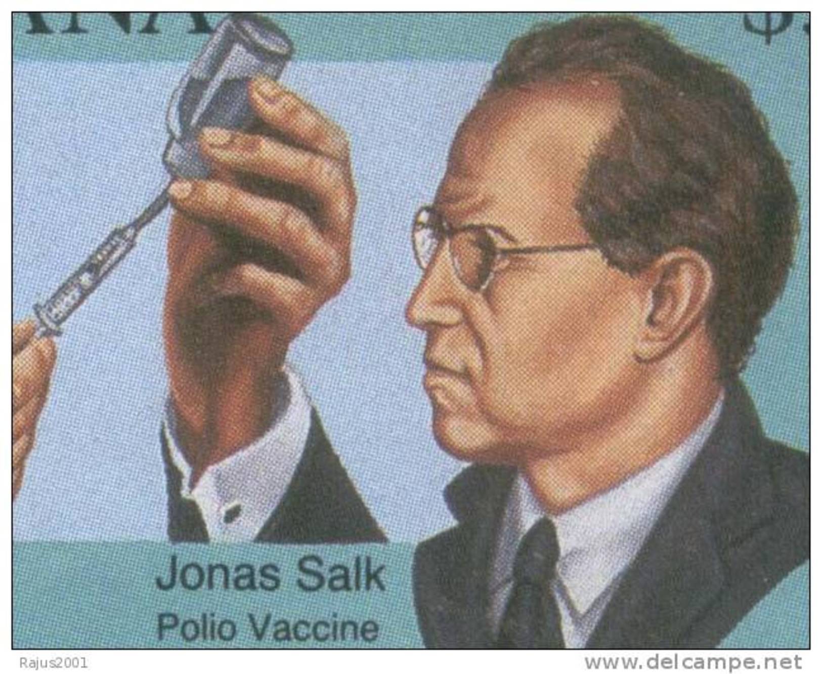 Dr Jonas Salk Polio Vaccine, Health, Disease, Immunization, Nobel Prize, Disabled / Handicapped, MNH, Guyana - Medizin