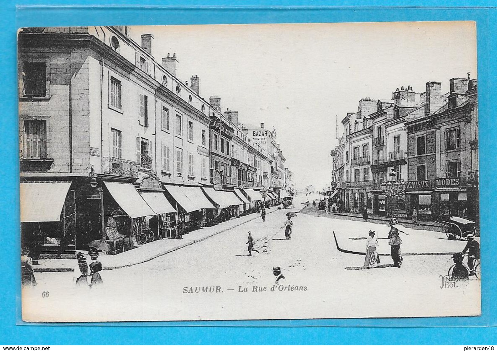 49-Saumur-la Rue D'Orléans--cpa Non écrite - Saumur