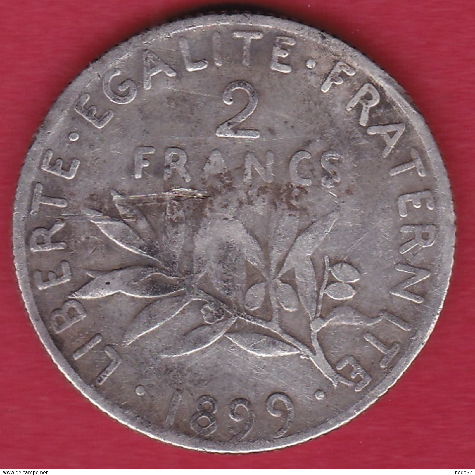 France 2 Francs Argent Semeuse 1899 - Autres & Non Classés