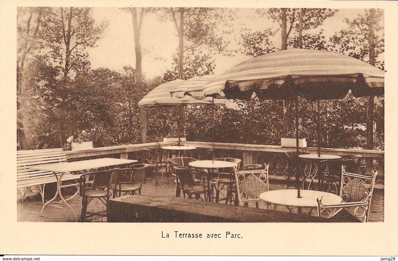 Luxemburg/Luxembourg, Diekirch, Hotel Beau Site, La Terrasse Avec Parc, Ca. 1930 - Diekirch