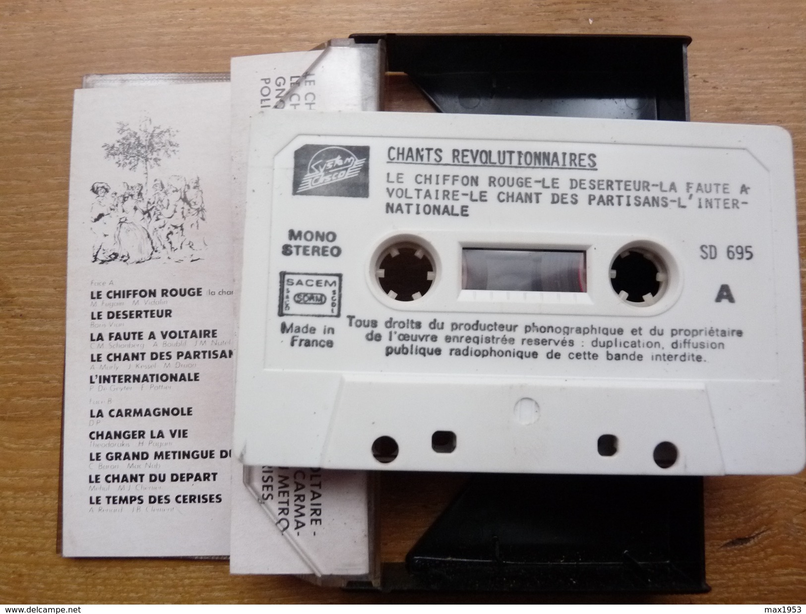 K7 - Philippe GAUTIER - CHANTS REVOLUTIONNAIRES - System Disco SD 695 - Audiokassetten