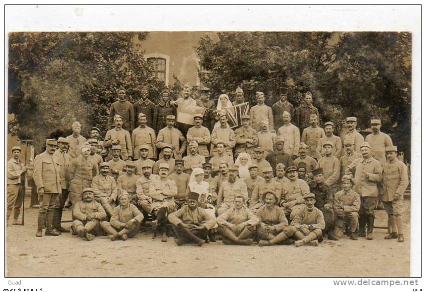 WW1 RAMBERVILLERS - HOPITAL 1917 - SOUVENIR DES DAMES ANGLAISES - OEUVRES DE LA GOUTTE DE CAFE WW1 - SUPERBE CARTE PHOTO - Rambervillers