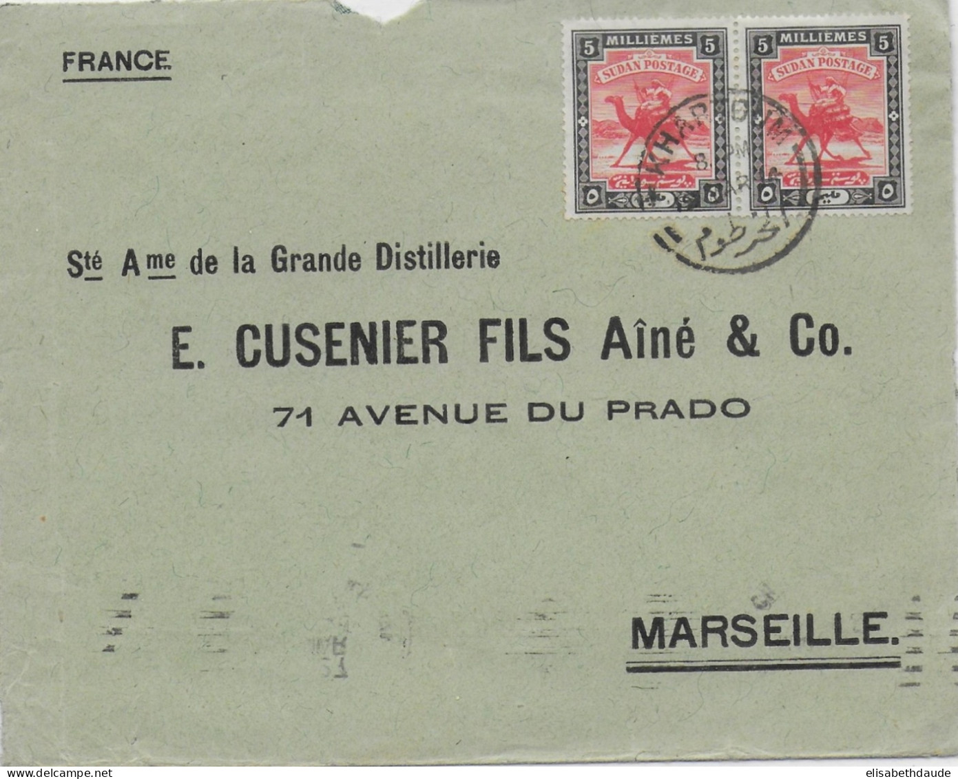 SOUDAN - 1914 - ENVELOPPE COMMERCIALE => MARSEILLE - Soedan (...-1951)