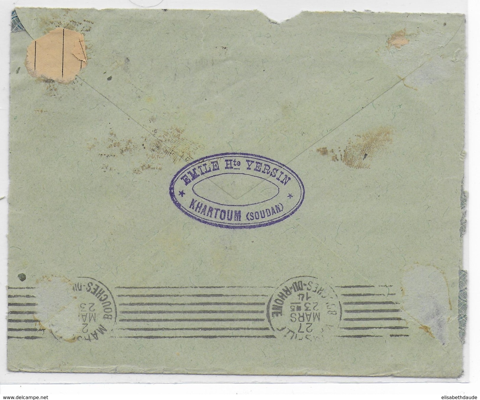 SOUDAN - 1914 - ENVELOPPE COMMERCIALE => MARSEILLE - Sudan (...-1951)