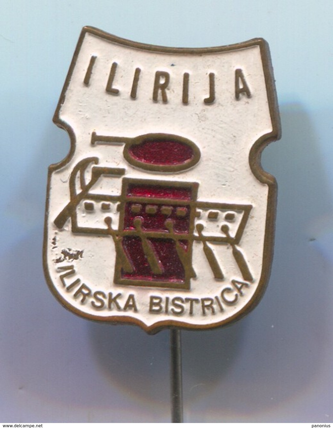 Rowing, Rudern, Canu, Kayak - Club ILIRIJA, Ilirska Bistrica Slovenia, Vintage Pin, Badge, Abzeichen - Canottaggio