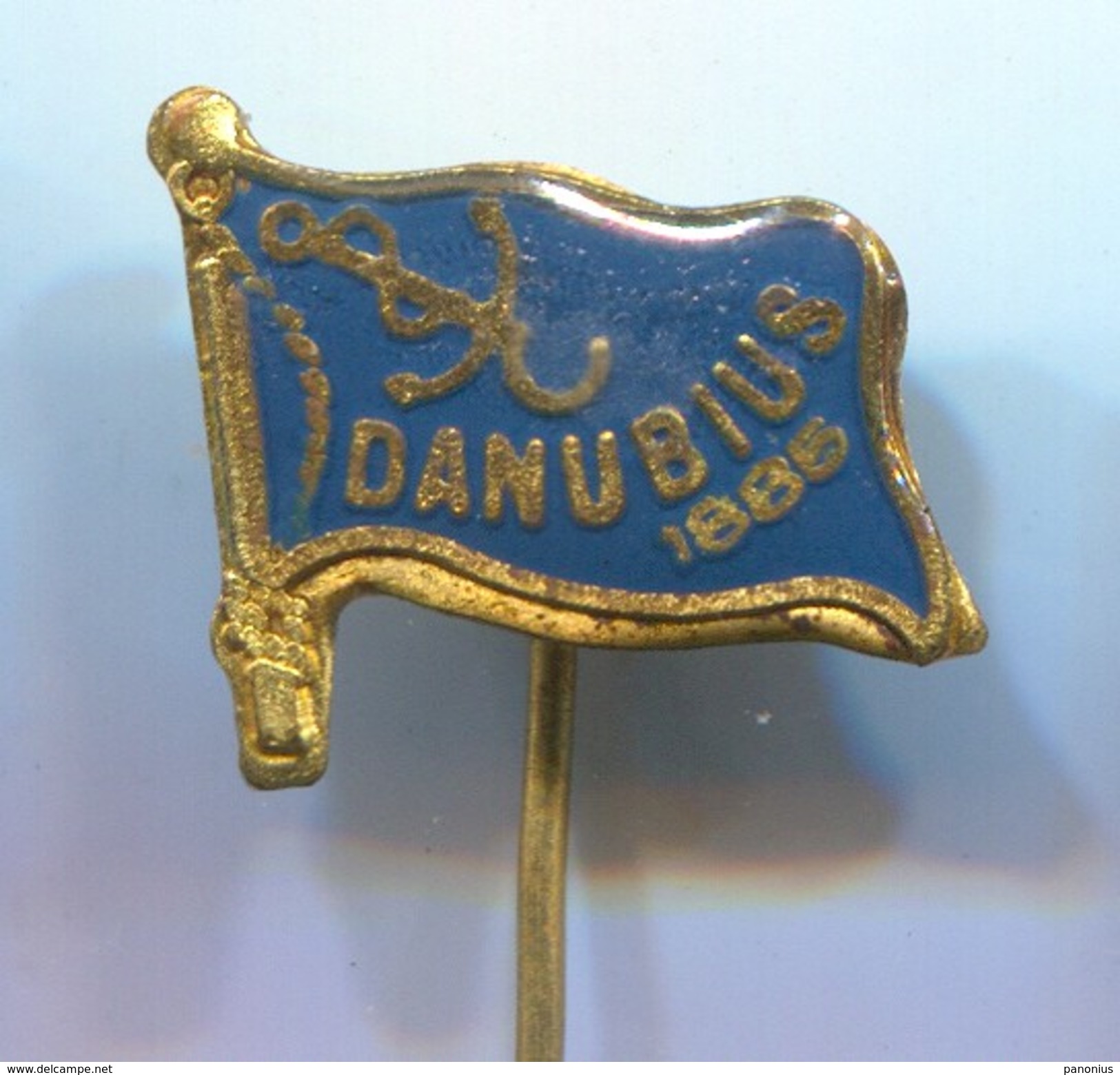 Rowing, Rudern, Canu, Kayak - Club DANUBIUS, Novi Sad Serbia, Vintage Pin, Badge, Abzeichen - Rudersport