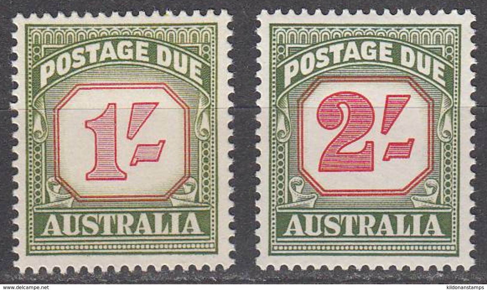 Australia 1958-60 Postage Due, Mint No Hinge Sc# J94-J95, SG D140-D141, Yt 81-82 - Segnatasse