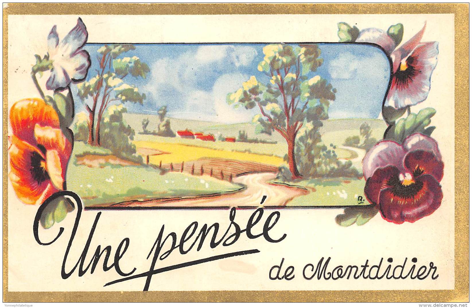 80 - SOMME / Montdidier - Une Pensée - Fantaisie - Montdidier