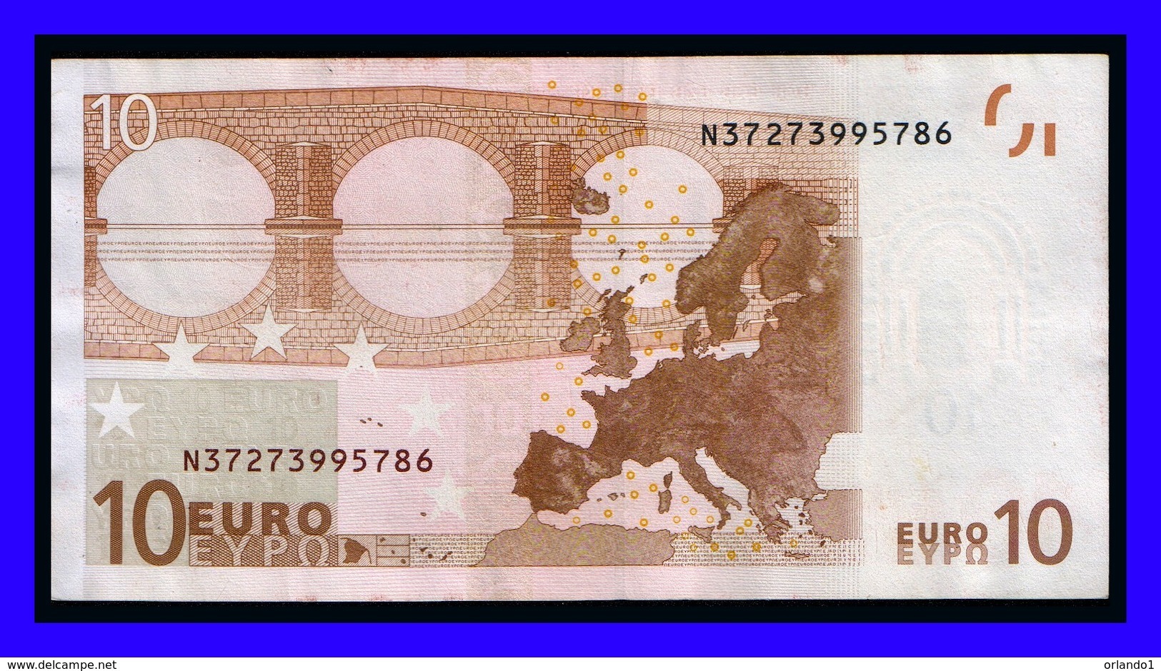 "N" AUSTRIA Firma TRICHET  F018 G3   SEE SCAN!!!!!RARE,RARE!!! - 10 Euro