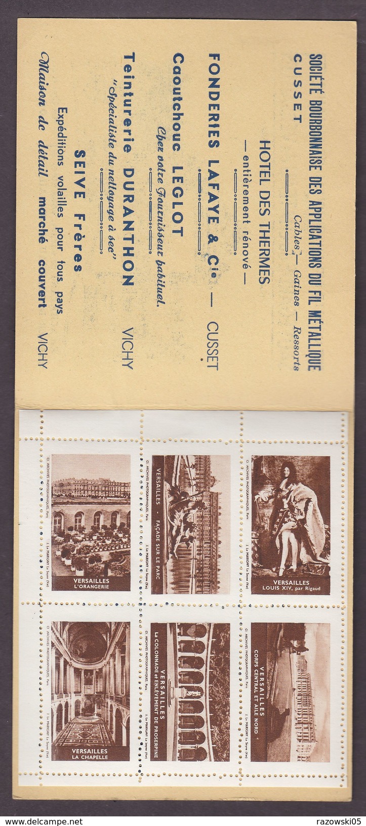 FRANCE. TIMBRE. VIGNETTE. VIGNETTES. CARNET. CHÂTEAU VERSAILLES. ALLIER. 03. - Aviación