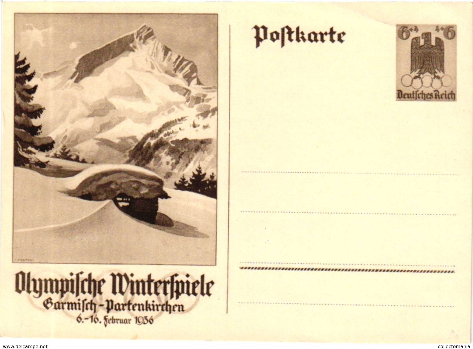 3 CARDS  OLYMPISCHE WINTERSPIELE Garmisch-Partenkirchen  1936 - Tarjetas