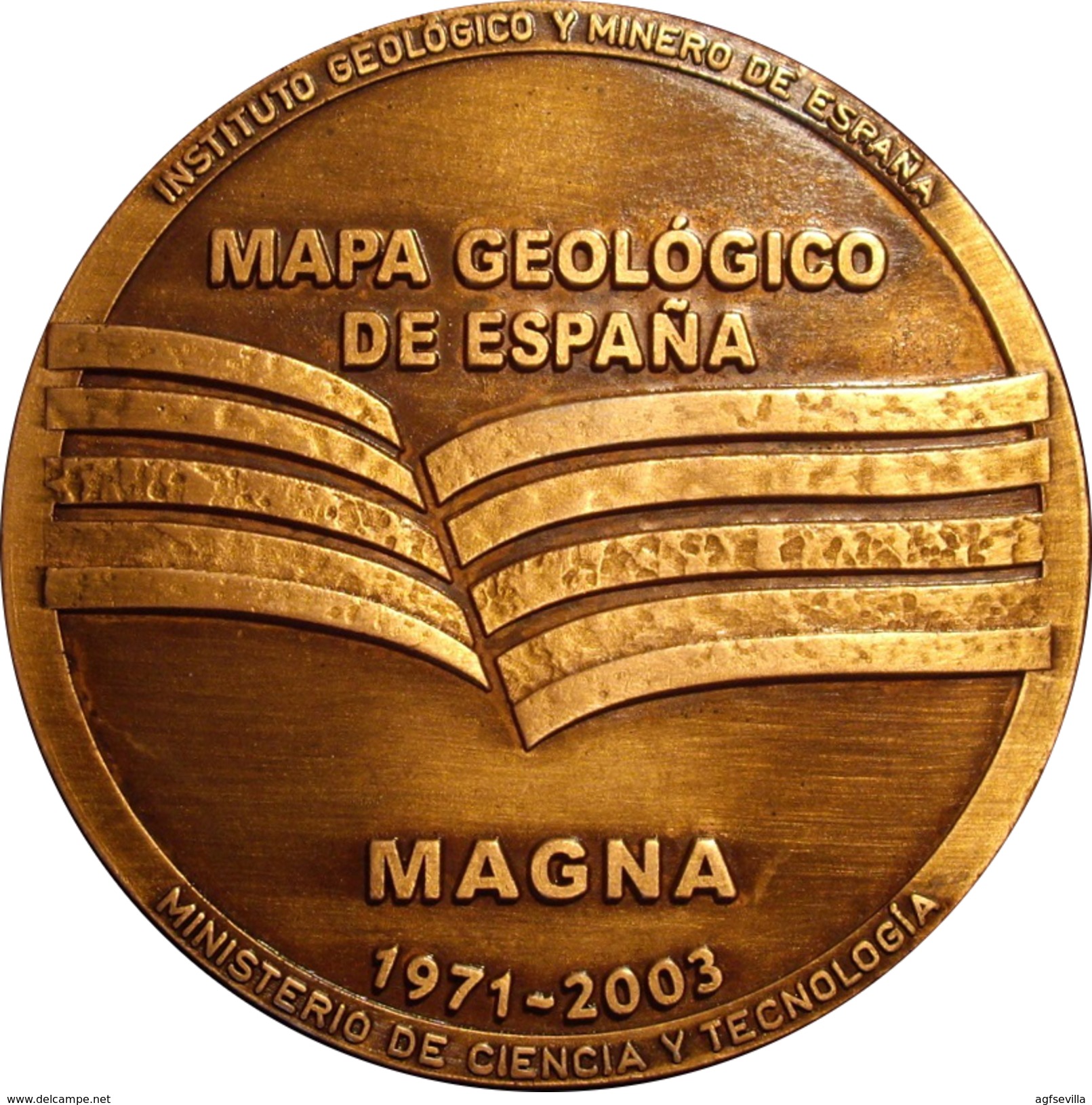ESPAÑA. MEDALLA CONMEMORATIVA DEL MAPA GEOLOGICO DE ESPAÑA. MAGNA. 2.003 (I.G.M.E.). ESPAGNE. SPAIN MEDAL - Profesionales/De Sociedad