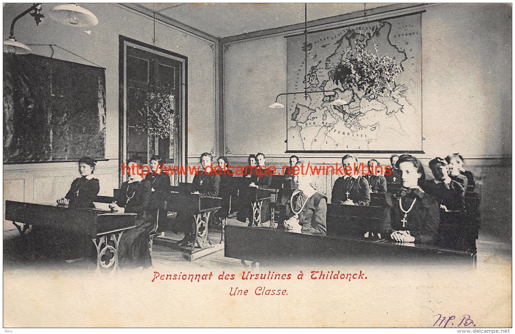 1905 Une Classe - Pensionnat Des Ursulines Thildonck - Haacht