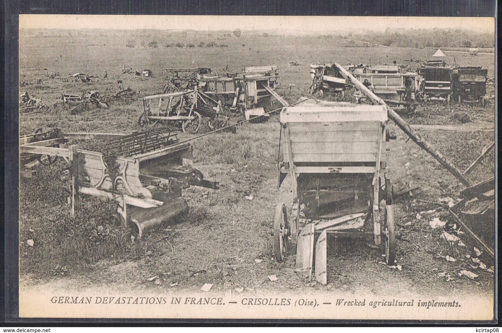 CRISOLLES . German Dévastations In France . Wrecked Agricultural Implements . - Sonstige & Ohne Zuordnung