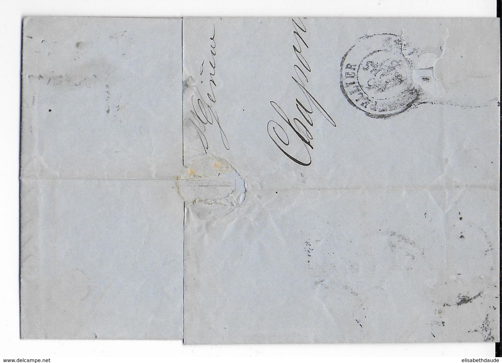 SUISSE - 1867 - ZUMSTEIN N° 33 RARE Sur ENVELOPPE De GENEVE => MONTPELLIER (HERAULT) - Brieven En Documenten