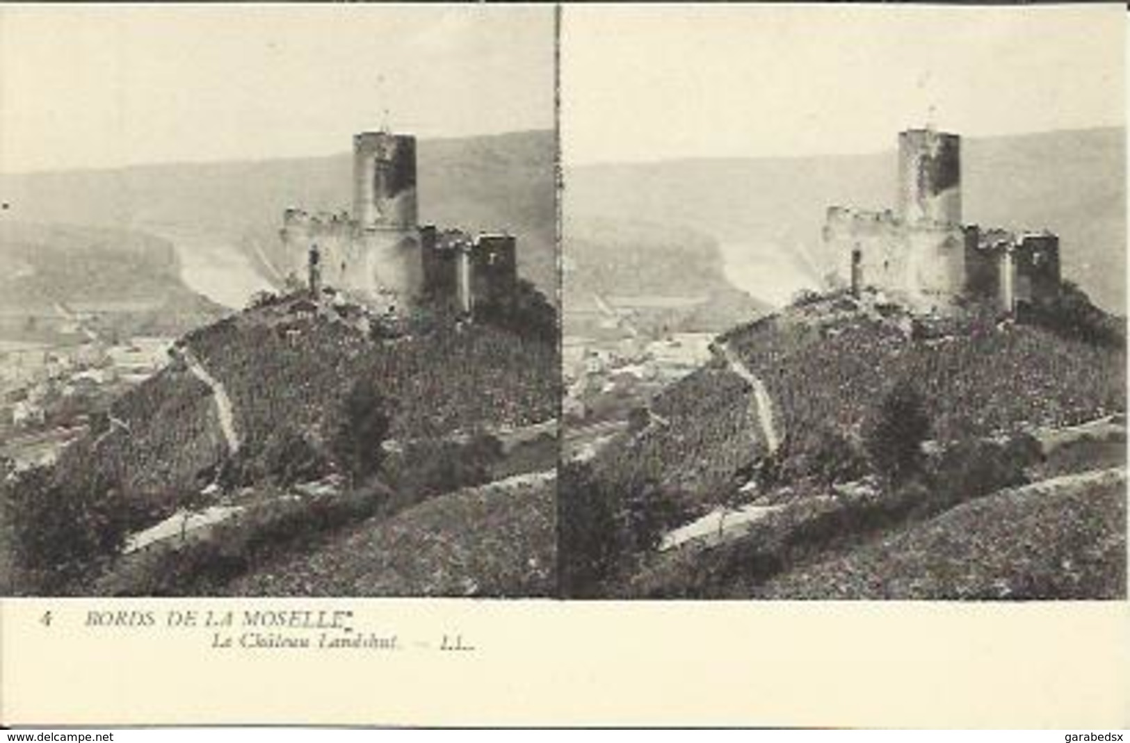 CPA Stéréo " Bords De La Moselle " N°4 - Le Château Landshut. - Bernkastel-Kues