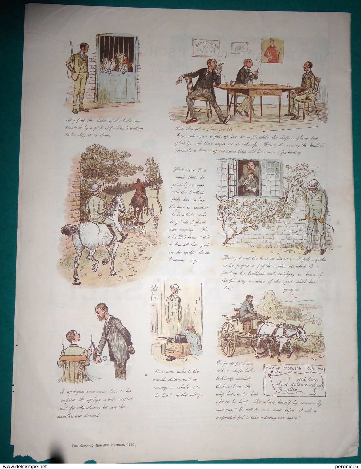 THE STRANGE ADVENTURES OF A   DOG-CART 1885 - Zeitungscomics
