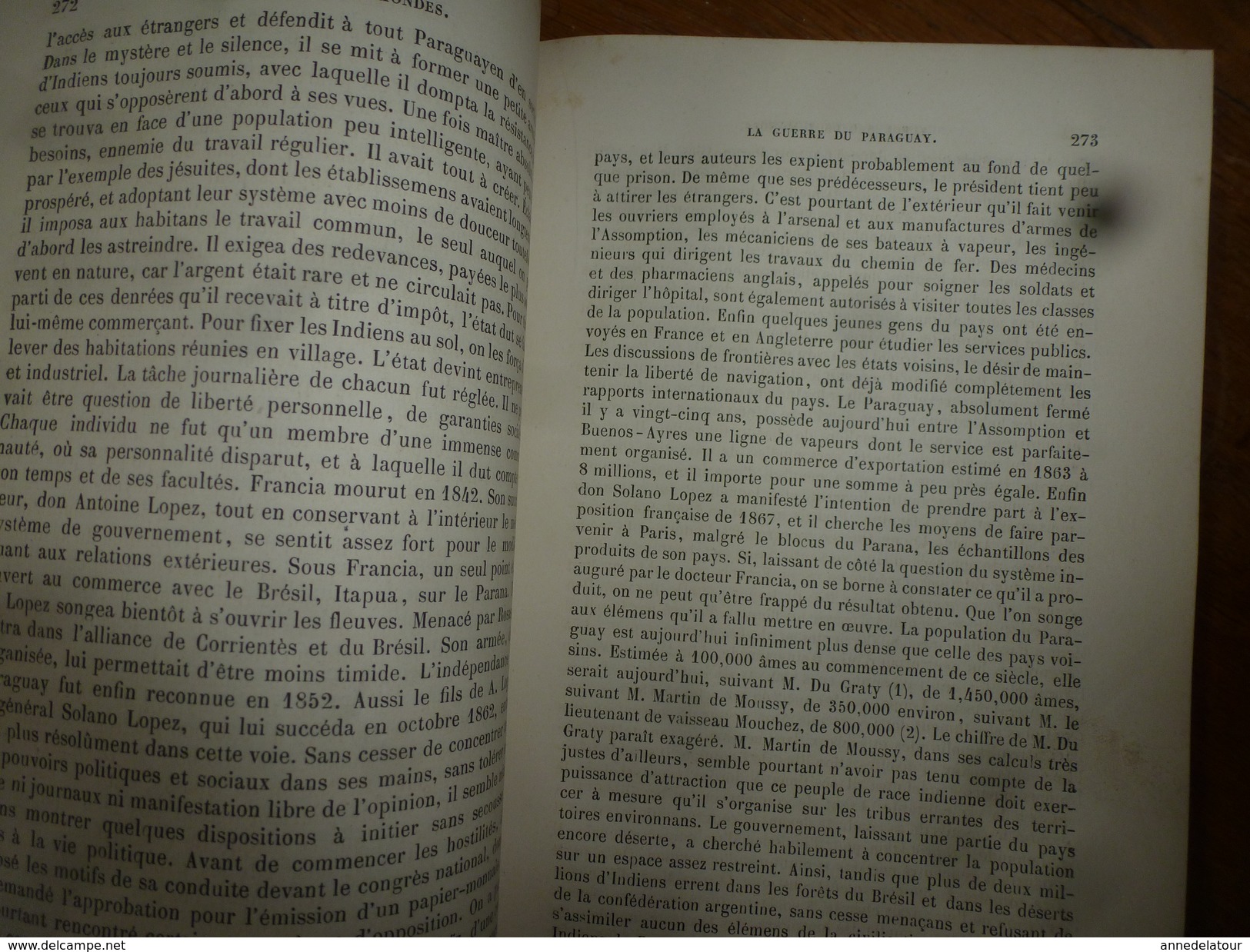 1866 : La Guerre Du PARAGUAY Et Les Institutions Des états De La PLATA (38 Pages) , Signé :P. Duchesne De Bellecourt - Non Classés