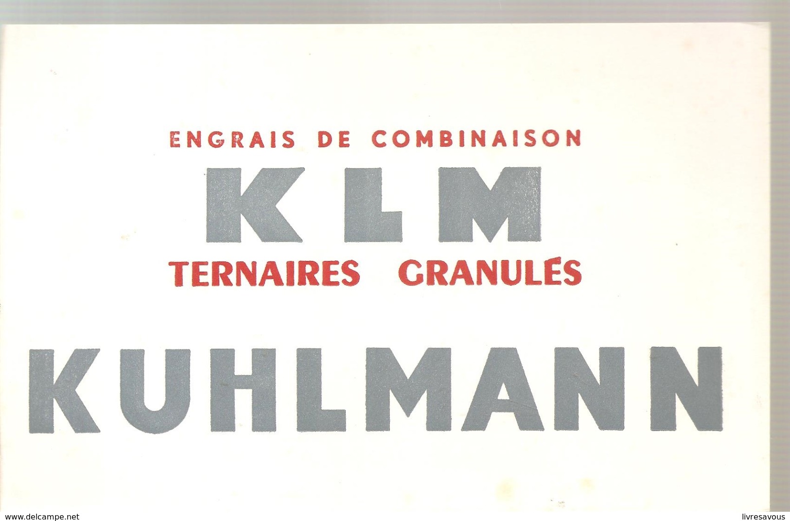 Buvard KUHLMANN Engrais De Combinaison KLM Ternaires Granulés KUHLMANN - Agricultura