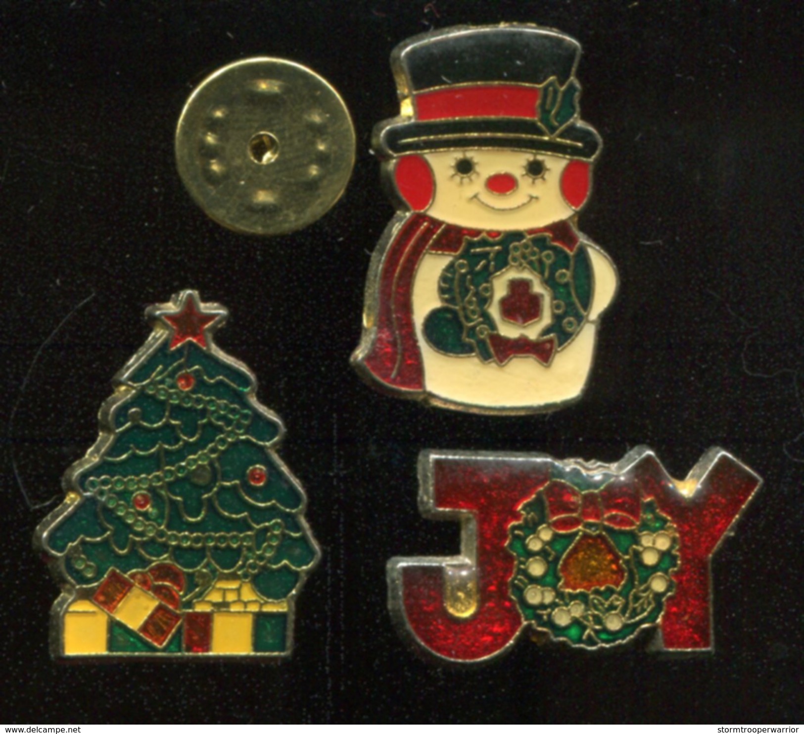 3 Pin´s - NOEL Bonhomme De Neige Sapin - Christmas