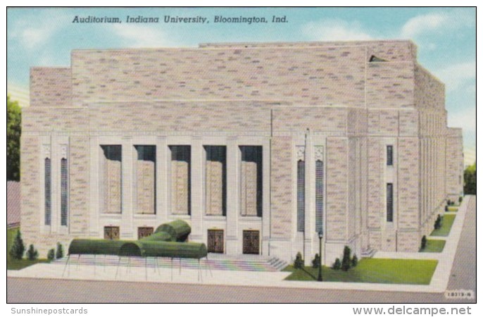 Indiana Bloomington Auditorium Indiana University Curteich - Bloomington