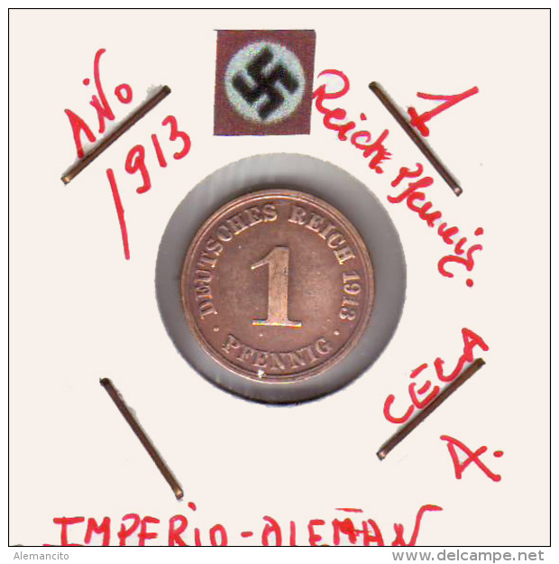 ALEMANIA - IMPERIO - DEUTSCHES REICH - 1  PFENNIG. . AÑO 1913-A - 1 Pfennig