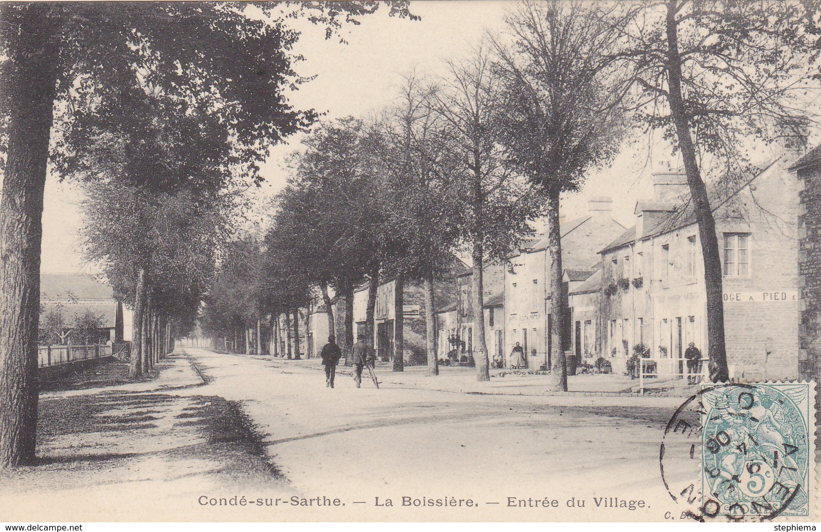 Carte Postale Animée, Entrée Du Village, La Boissière, Condé Sur Sarthe - Altri & Non Classificati