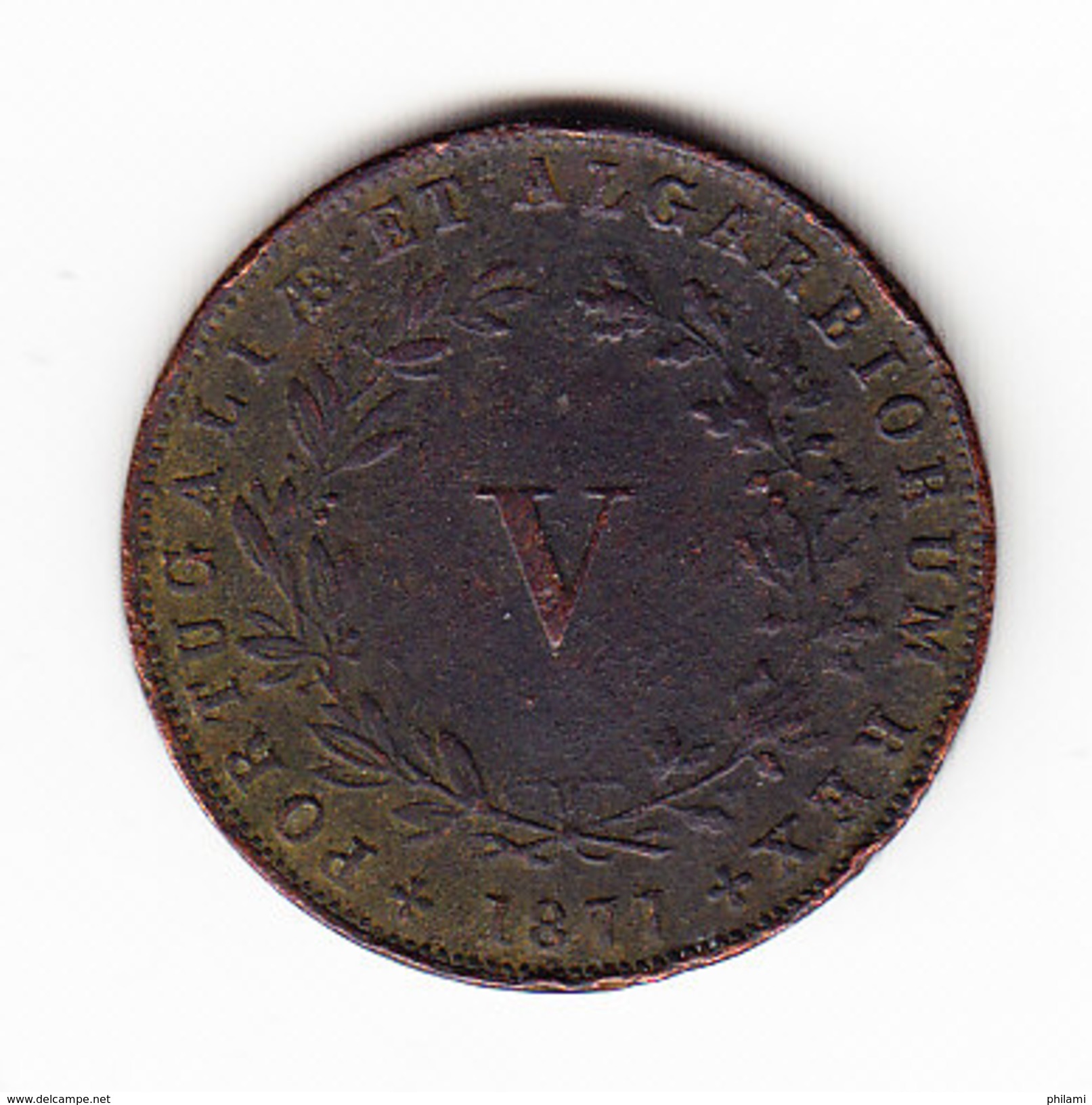 COINS    PORTUGAL    KM  513      1877 5R.        ( 32 ) - Portugal