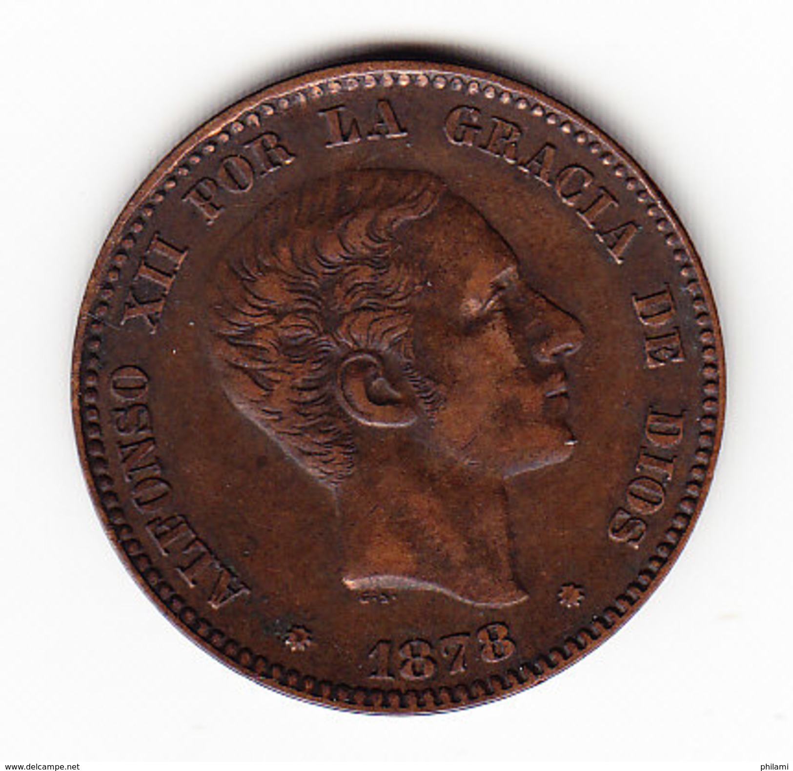 COINS ESPAGNE KM 675 1878 10ct AU. (DP28) - Monnaies Provinciales