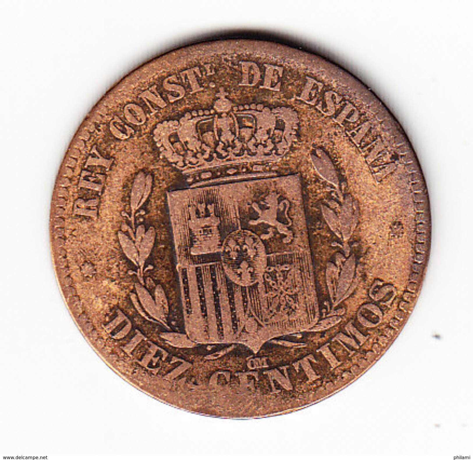 ESPAGNE KM 675 10cts 1878.   (MP39) - Monnaies Provinciales