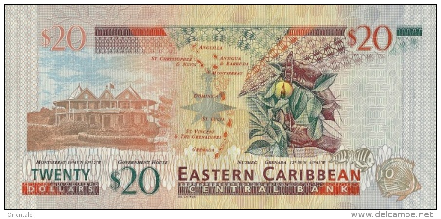 EAST CARIBBEAN STATES P. 53b 20 D 2015 UNC - East Carribeans