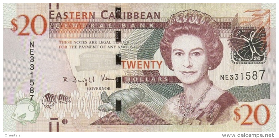 EAST CARIBBEAN STATES P. 53b 20 D 2015 UNC - East Carribeans