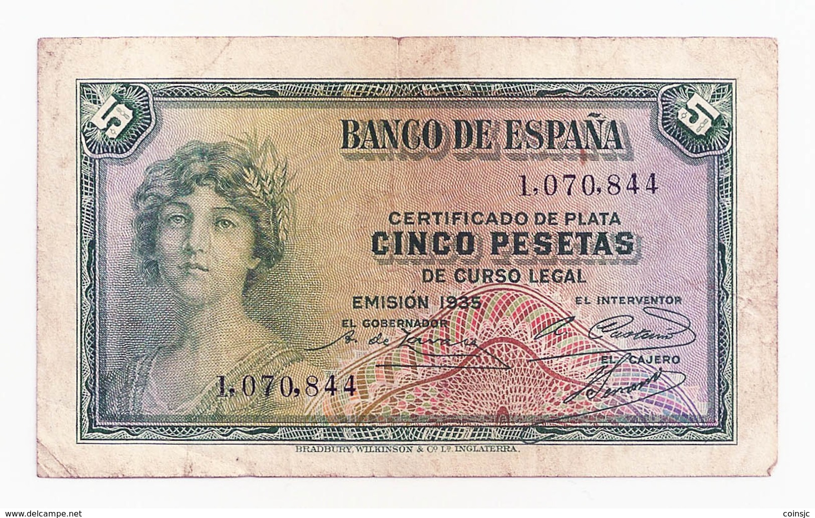 España - 5 Pesetas - 1935 - 5 Peseten