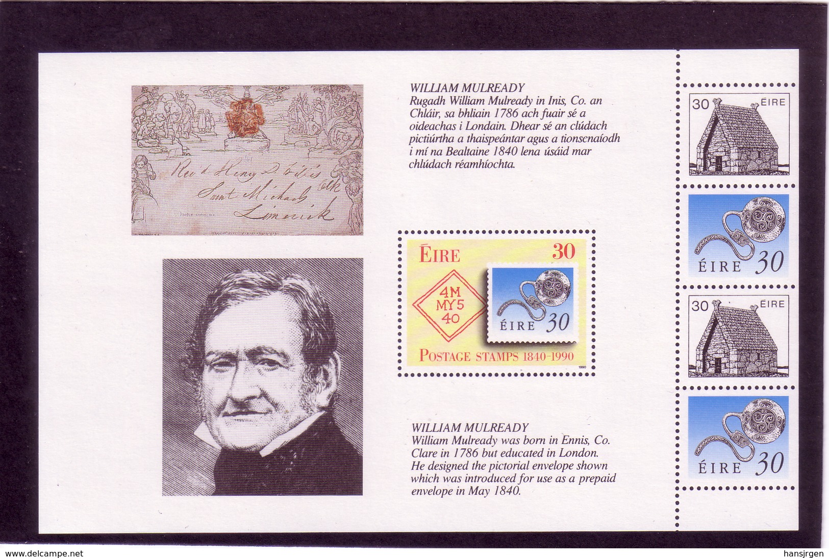 UUU13  IRLAND 1990 MH - BLATT ** Postfrisch Siehe ABBILDUNG - Ungebraucht