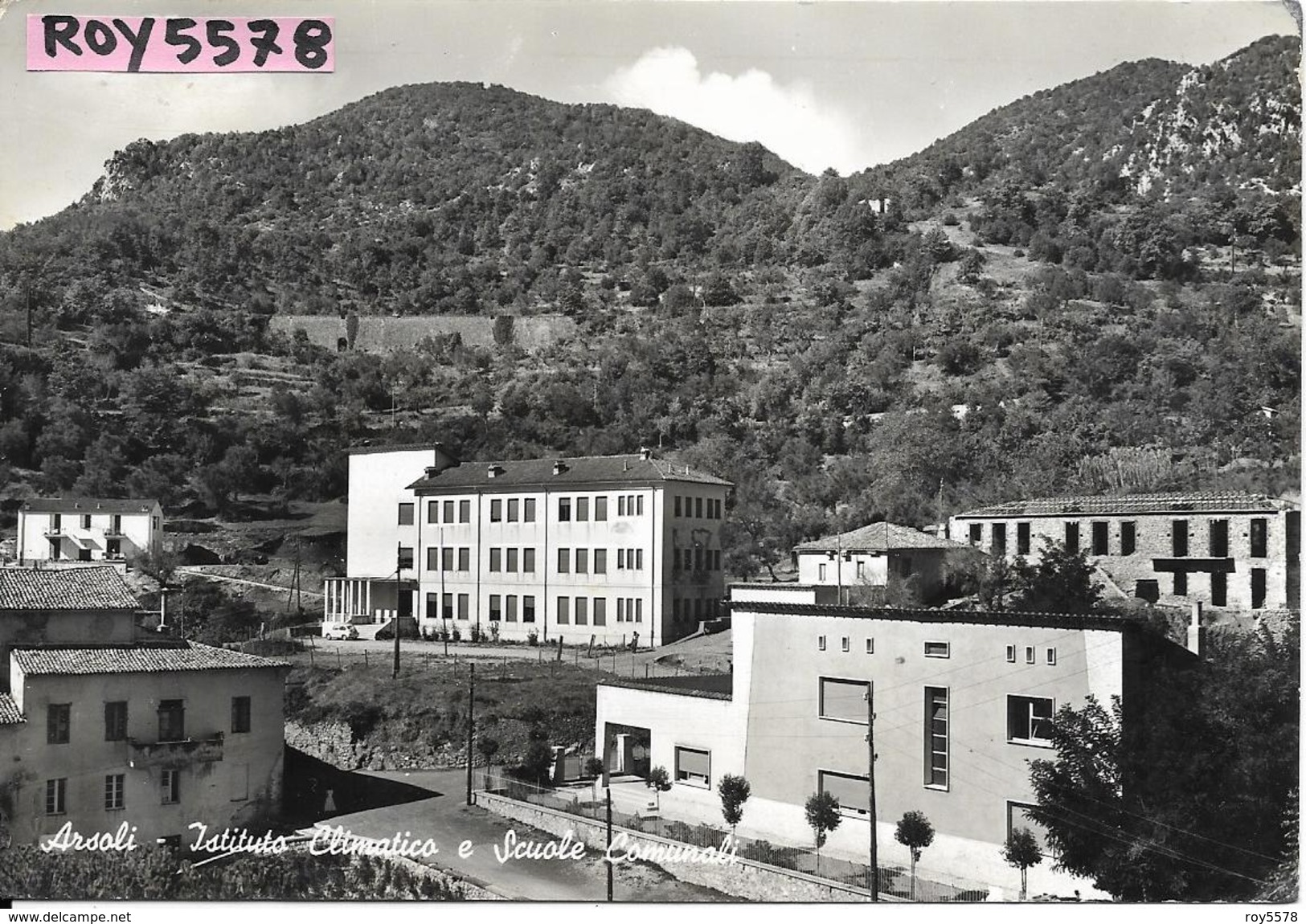 Lazio-roma-arsoli Veduta Scuola Comunale Istituto Climatico Panorama Parziale Anni 50 - Altri & Non Classificati