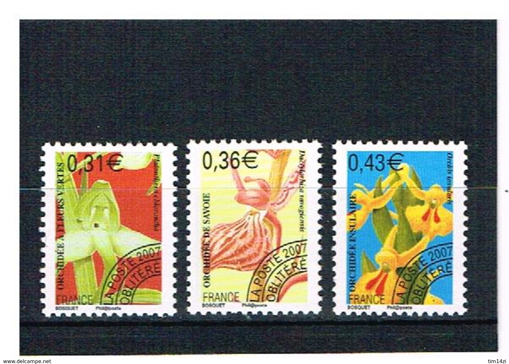 FRANCE - 2007 - N°250 à 252 - PREOBLITERES - NEUFS** - FLEURS - ORCHIDEES - Y & T - COTE : 9,00 Euros - 1989-2008