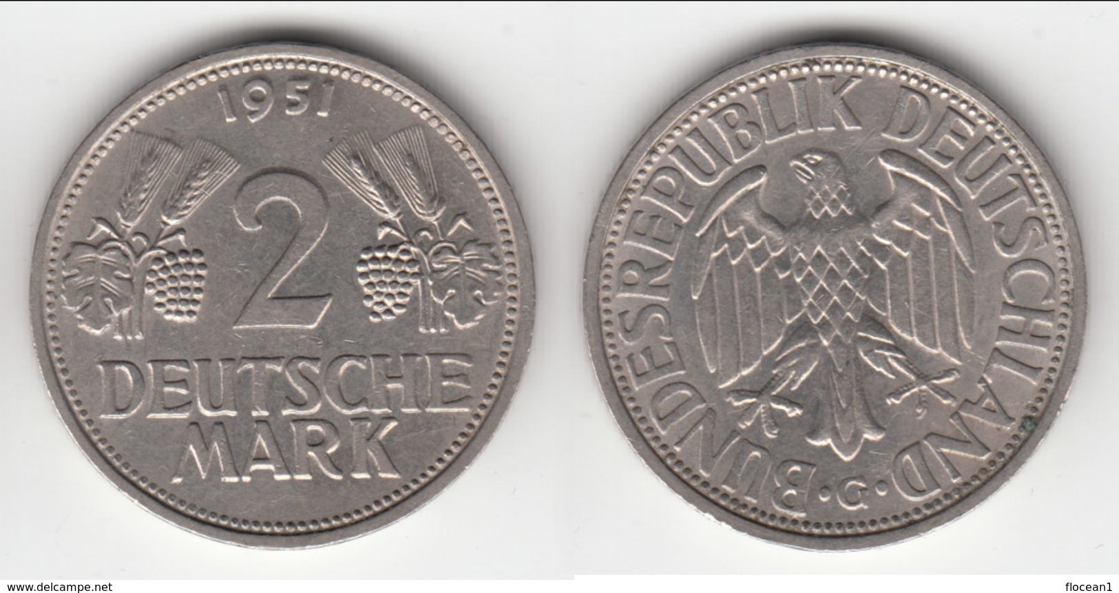 **** ALLEMAGNE - GERMANY - 2 MARK 1951 G **** EN ACHAT IMMEDIAT - 2 Marcos