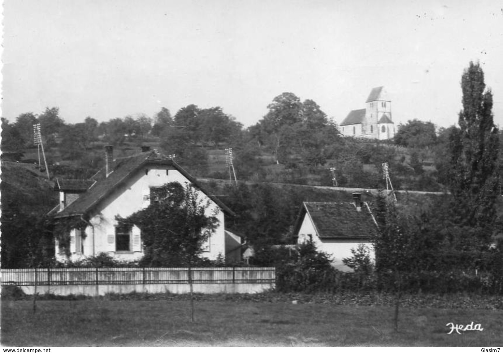 CPSM Dentelée - MARMOUTIER (67) - Aspect De L'Eglise Et Du Sindelsberg Dans Les Années 50 - Altri & Non Classificati