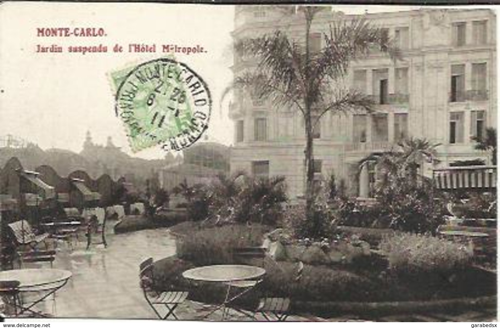 CPA De MONTE CARLO - Jardin Suspendu De L'Hôtel Métropole. - Hotels