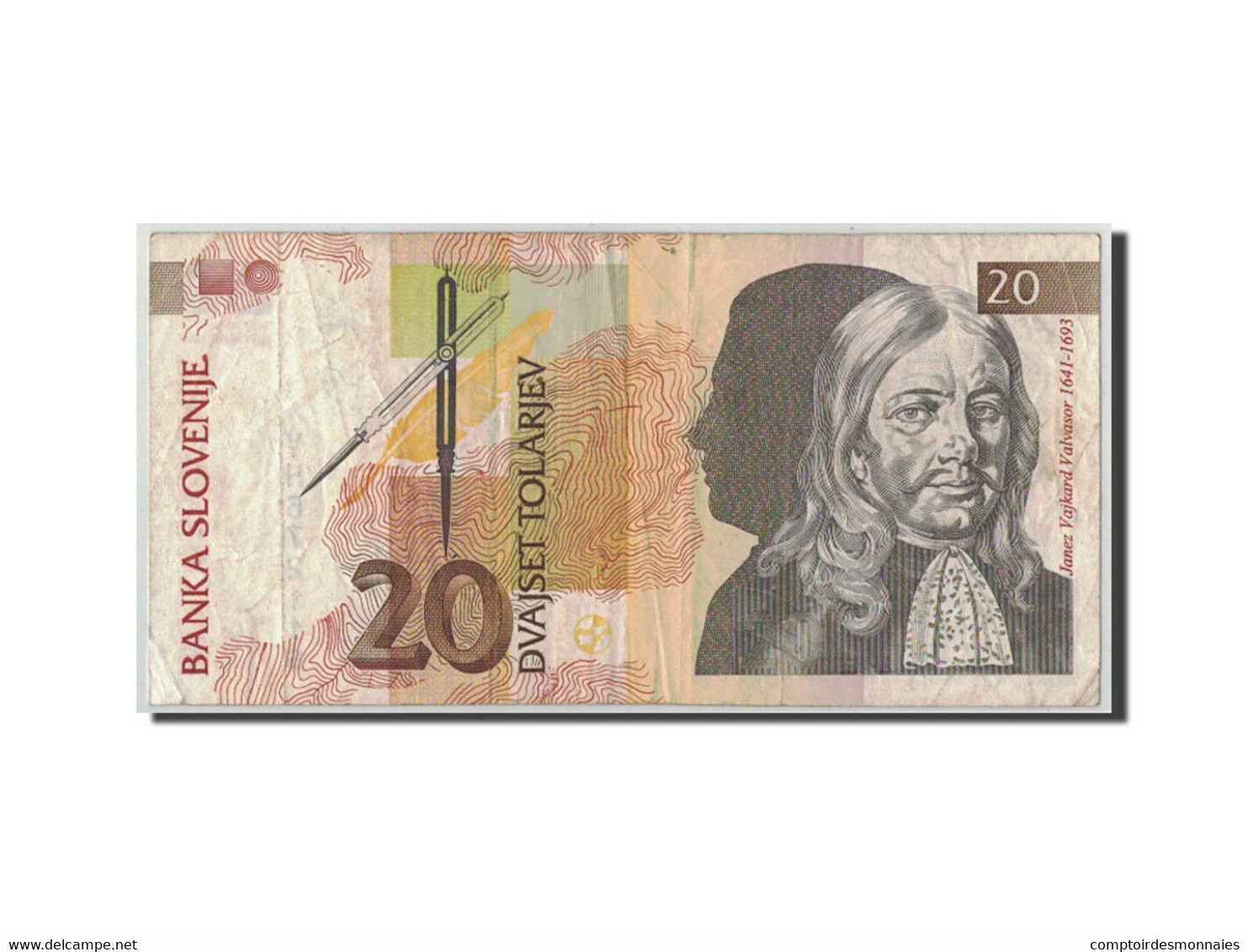 Billet, Slovénie, 20 Tolarjev, 1992, 1992-01-15, KM:12a, B+ - Slovénie