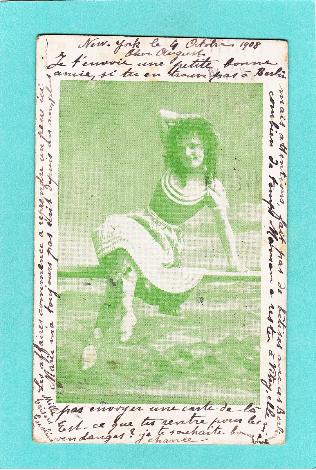 Old/Antique? Postcard Of Girl,New York Ot Berlin 1908.Posted With Stamp.Q68. - Sonstige & Ohne Zuordnung