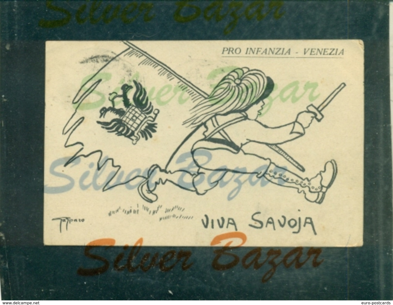 Bambini-bersaglieri-illustratori Con Firma-GASPARO-PRO INFANZIA-VENEZIA-VIVA SAVOJA - Patriottiche