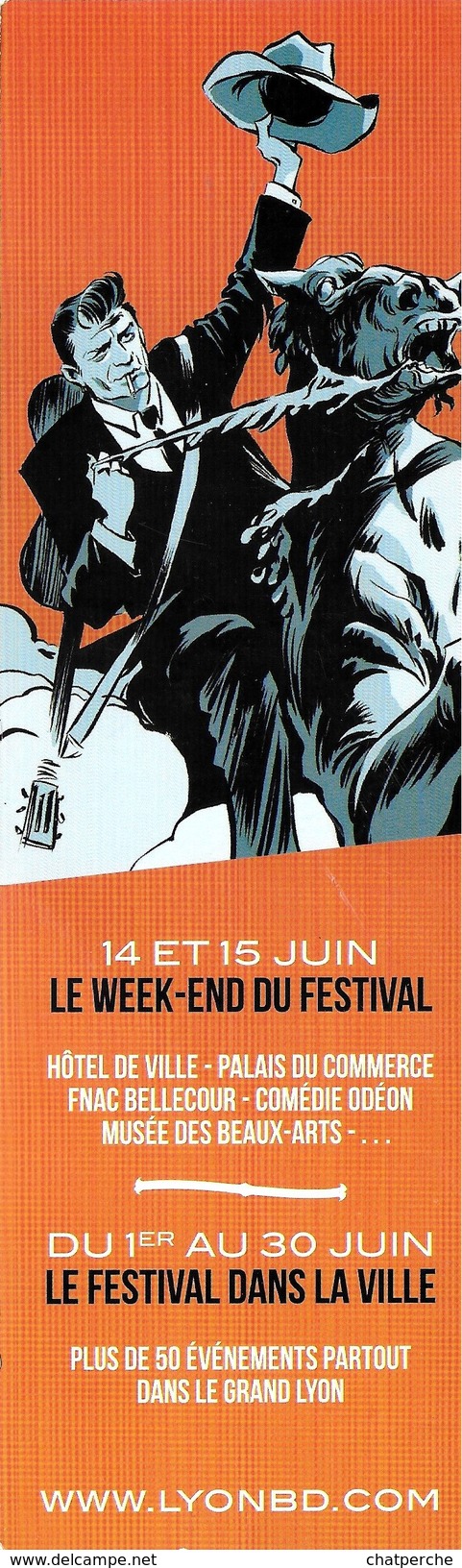 MARQUE-PAGE MARQUE-PAGES B-D BANDE DESSINEE  FESTIVAL BD DANS LA VILLE LYON RHONE 69 2014 - Segnalibri