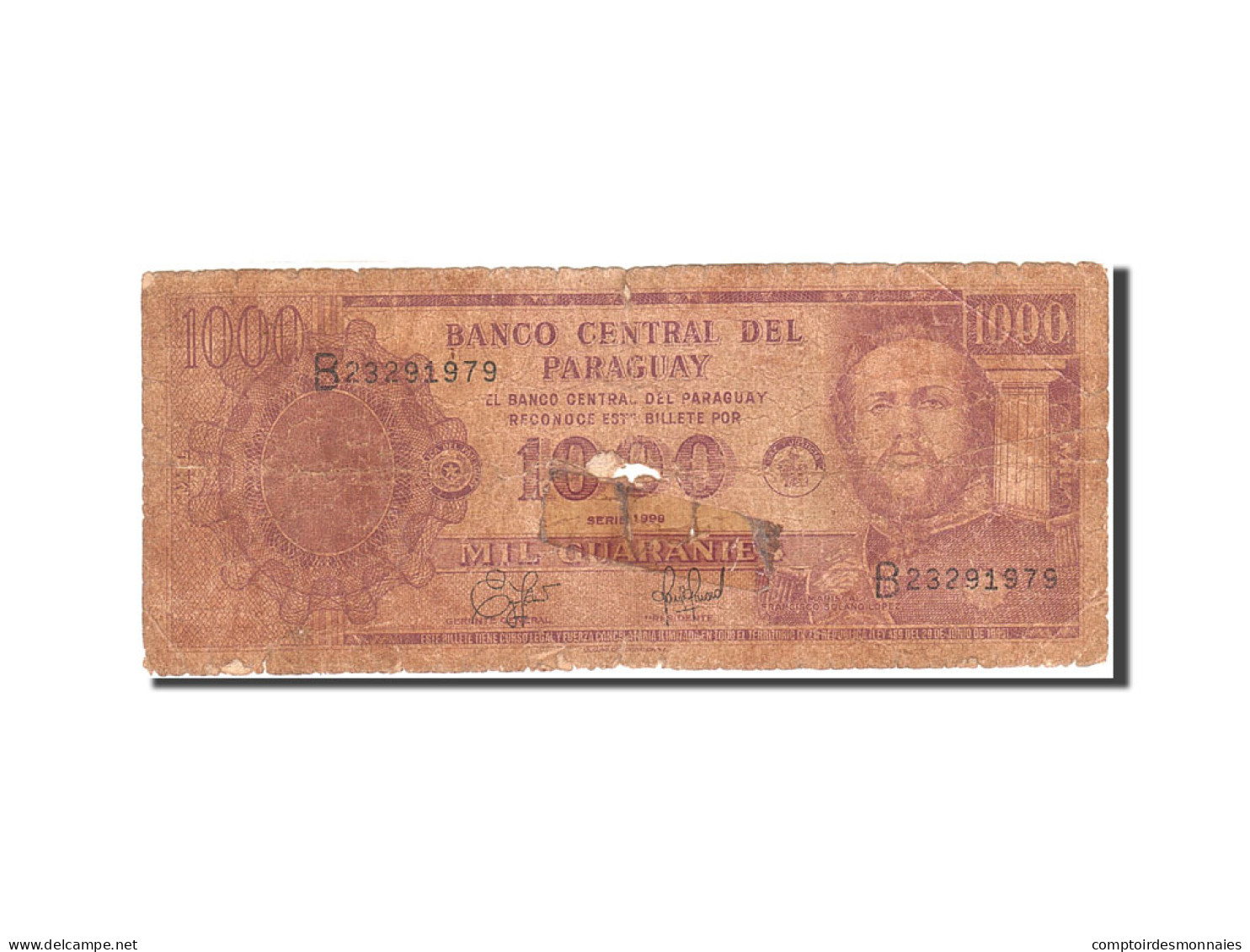 Billet, Paraguay, 1000 Guaranies, 1997-1998, 1998, KM:214a, B - Paraguay