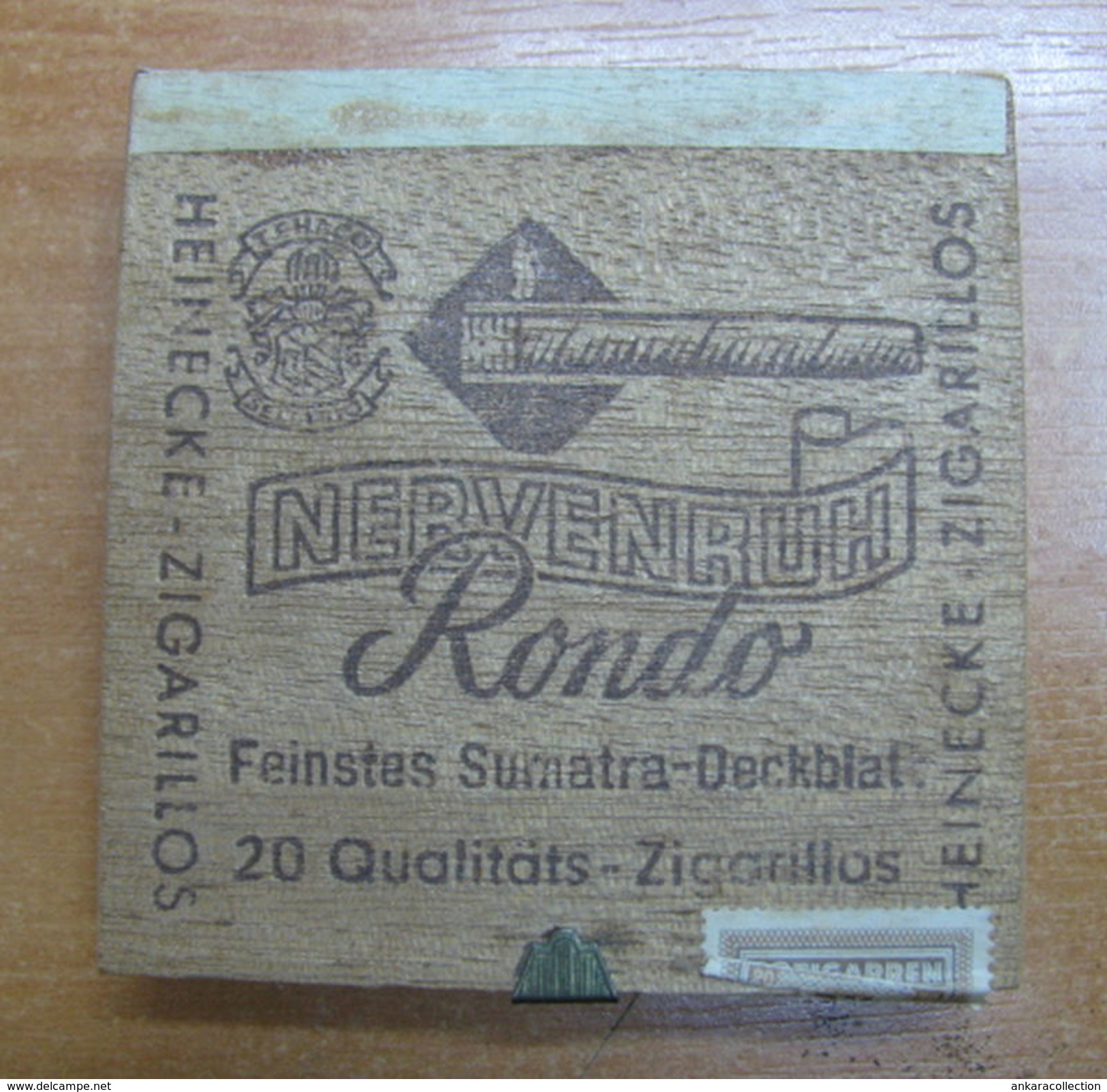 AC - HEINECKE NERVENRUH RONDO CIGARS TOBACCO OPENED BOX FOR COLLECTION &#x200B; - Other & Unclassified