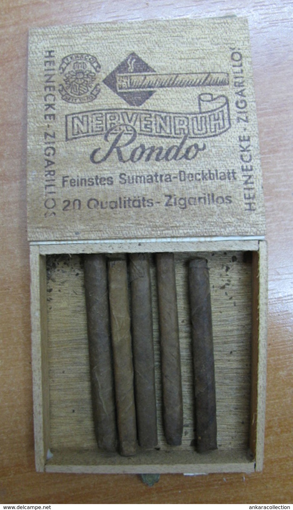 AC - HEINECKE NERVENRUH RONDO CIGARS TOBACCO OPENED BOX FOR COLLECTION &#x200B;
