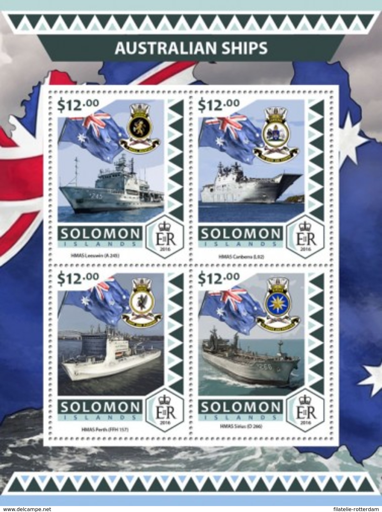 Solomoneilanden / Solomon Islands - Postfris / MNH - Sheet Australische Schepen 2016 - Solomon Islands (1978-...)